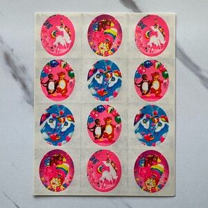 VTG Lisa Frank unicorns and bears modules complete sticker sheet
